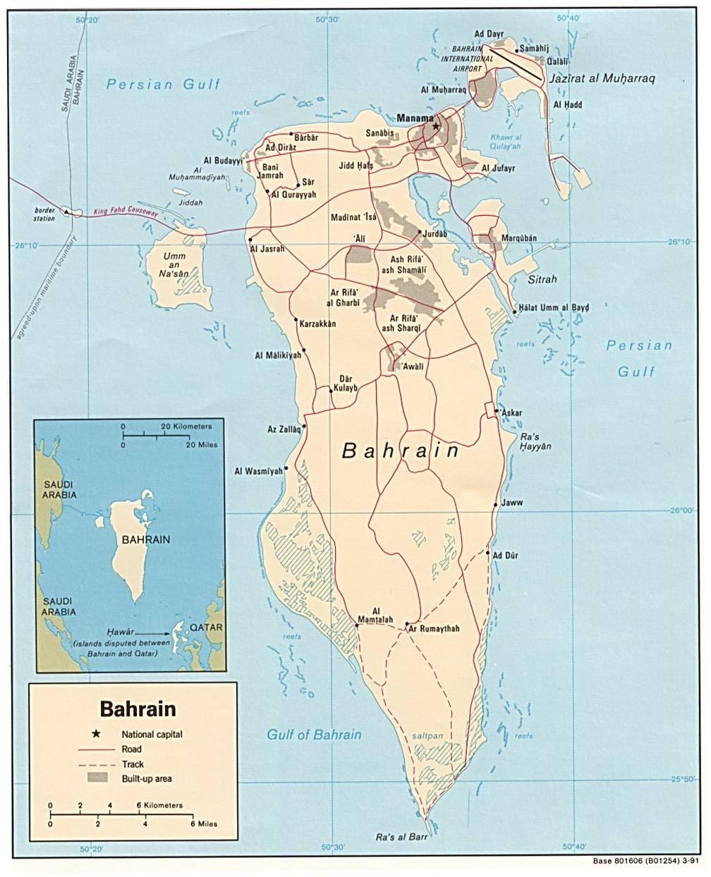 mapa de exposição da estrada do Bahrein