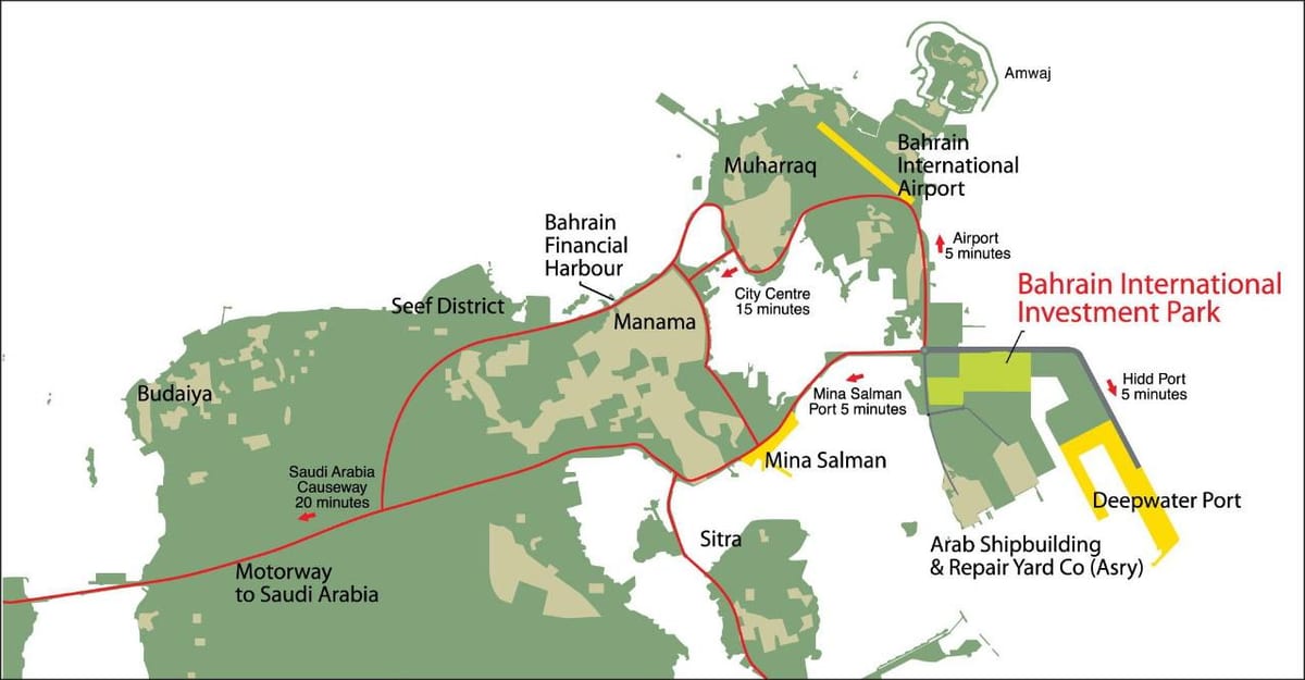 mapa do Bahrein 2030