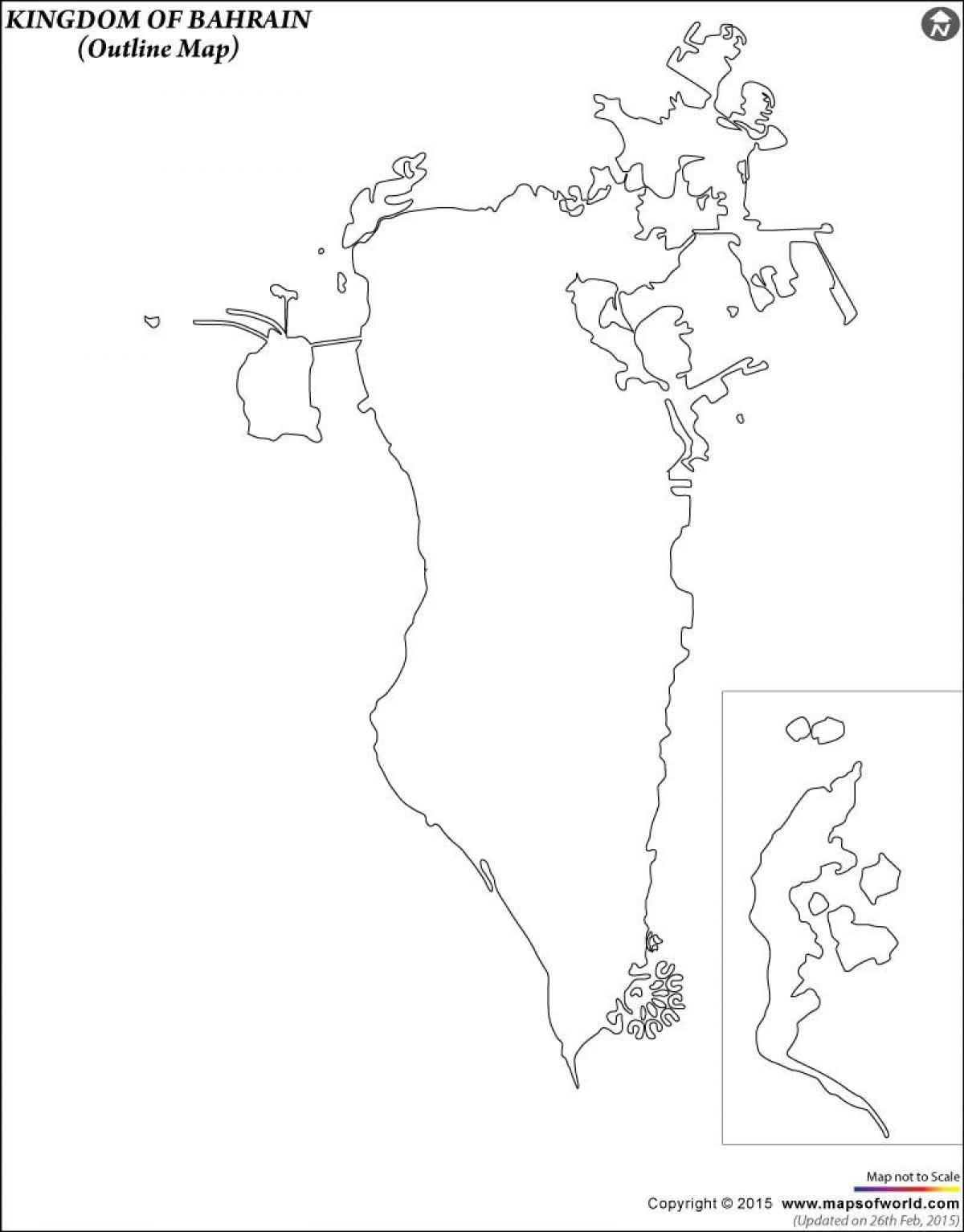 mapa do Bahrein contorno do mapa