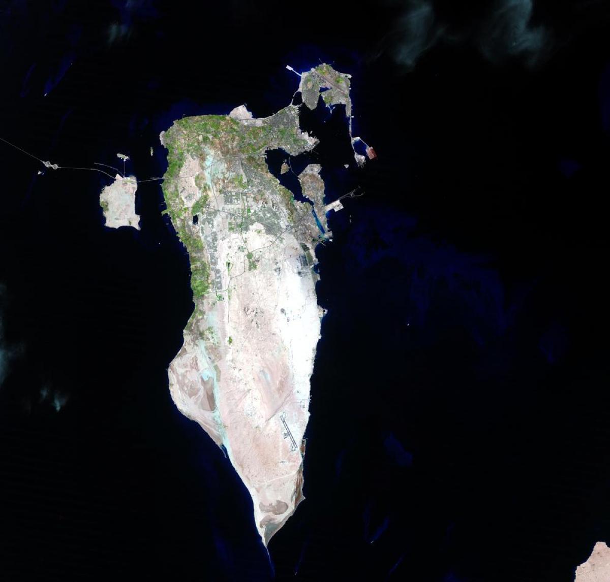 mapa do Bahrein por satélite