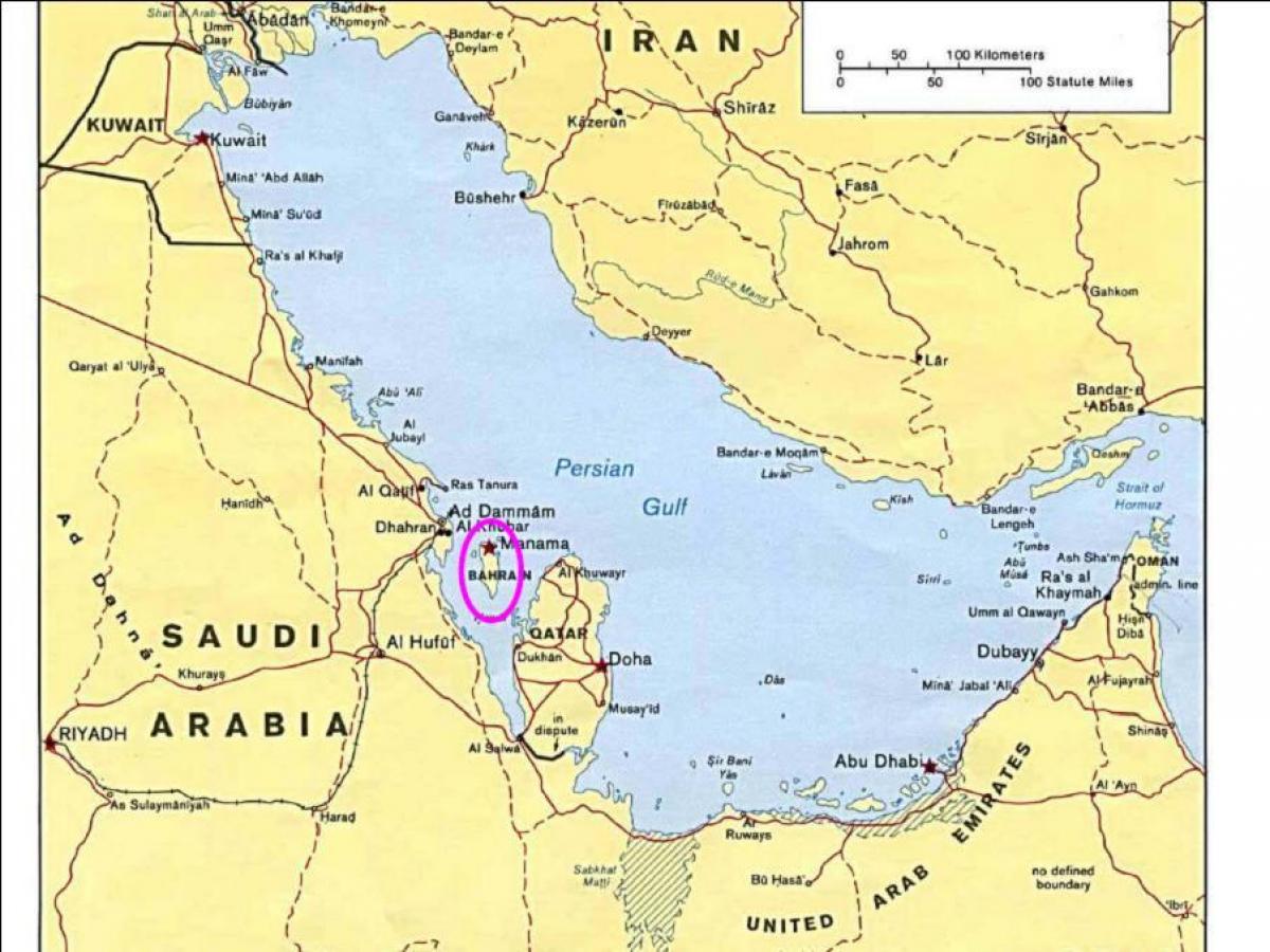 Ilha De Bahrain Mapa 