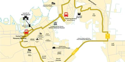 Mapa do Bahrein escola de condução estrada
