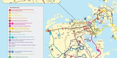 Bahrein ônibus mapa de rotas