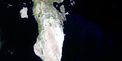 Mapa do Bahrein por satélite