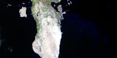 Mapa do Bahrein por satélite