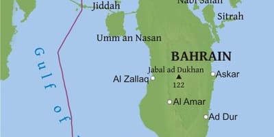 Mapa do Bahrein ponte