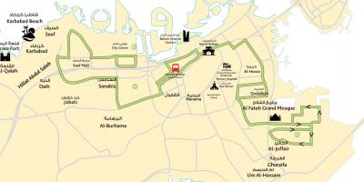 Mapa do centro da cidade Bahrein