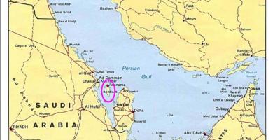 Mapa da ilha de Bahrain 