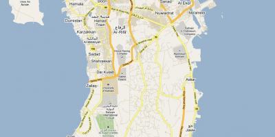 Mapa da mapa da rua do Bahrein